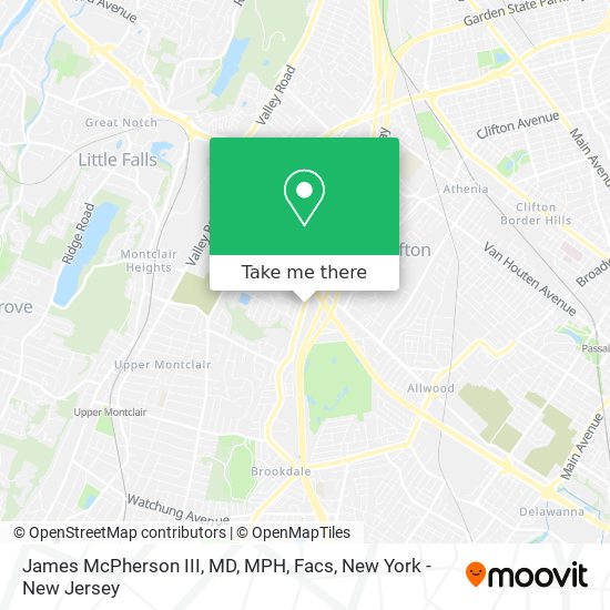 Mapa de James McPherson III, MD, MPH, Facs