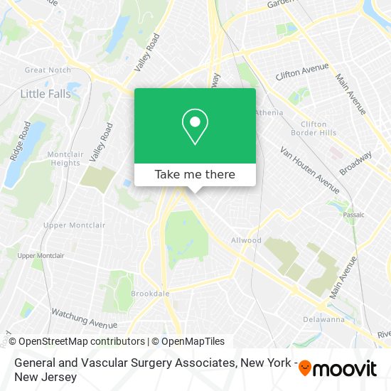 Mapa de General and Vascular Surgery Associates