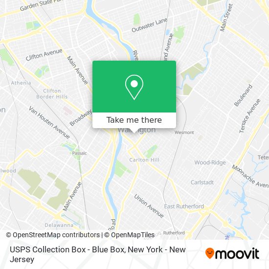 USPS Collection Box - Blue Box map