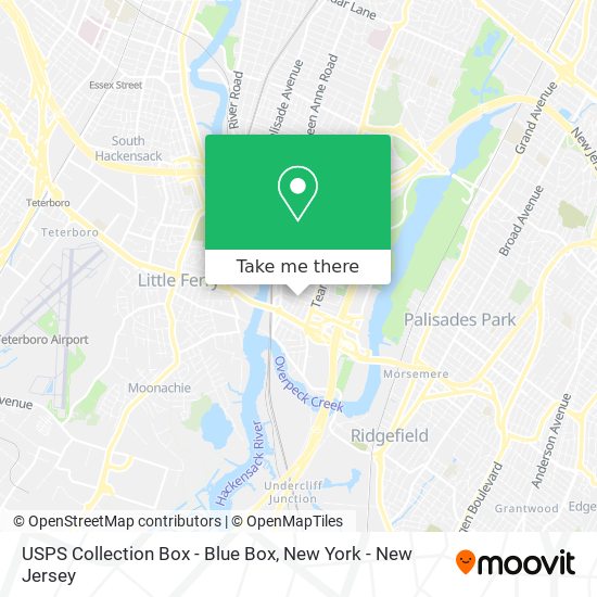 Mapa de USPS Collection Box - Blue Box