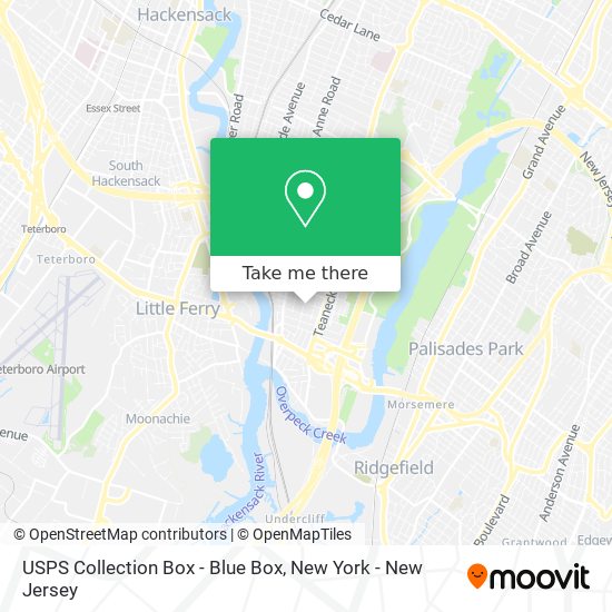 USPS Collection Box - Blue Box map