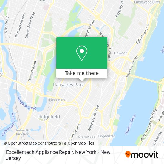 Excellentech Appliance Repair map