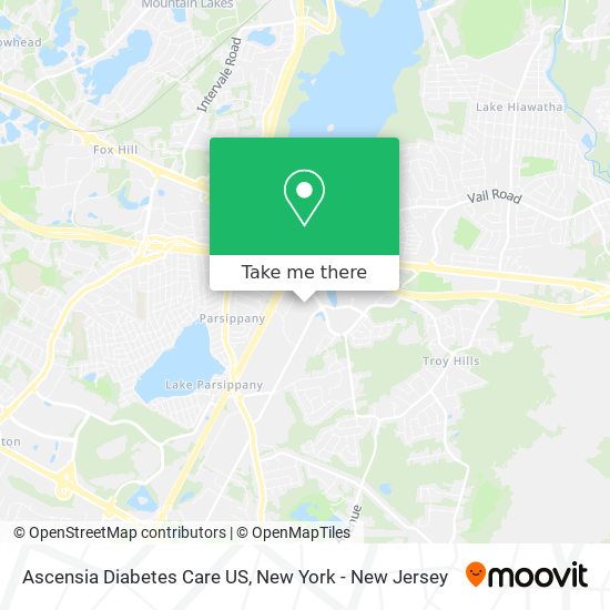 Mapa de Ascensia Diabetes Care US