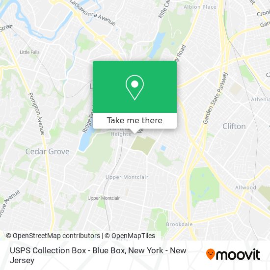 USPS Collection Box - Blue Box map