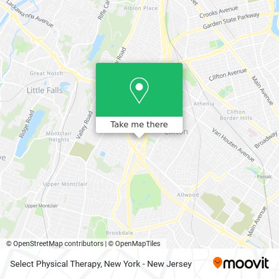 Mapa de Select Physical Therapy