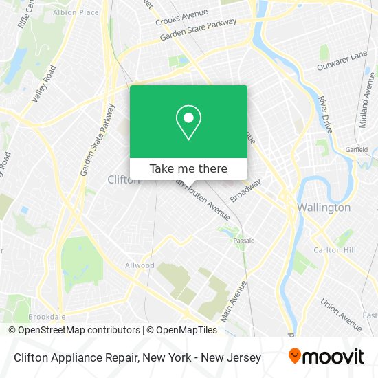 Clifton Appliance Repair map