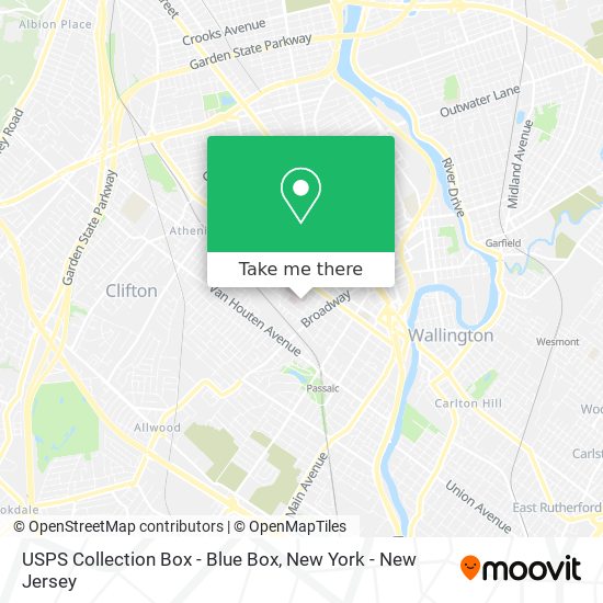 USPS Collection Box - Blue Box map