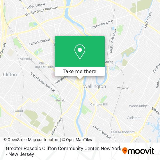 Greater Passaic Clifton Community Center map