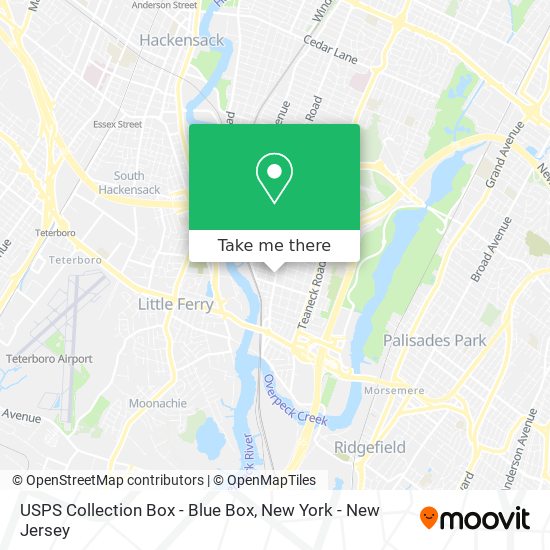 USPS Collection Box - Blue Box map