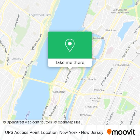 UPS Access Point Location map