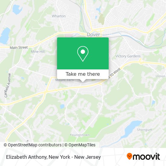 Mapa de Elizabeth Anthony