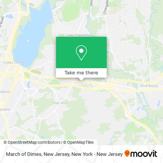 Mapa de March of Dimes, New Jersey