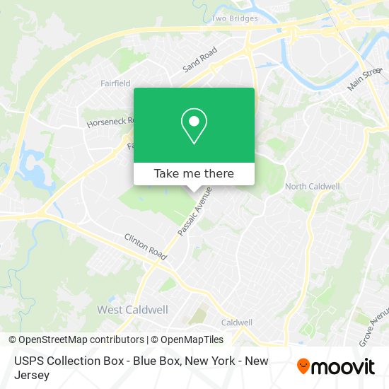 Mapa de USPS Collection Box - Blue Box