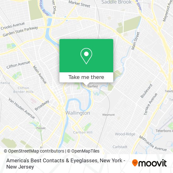 America's Best Contacts & Eyeglasses map