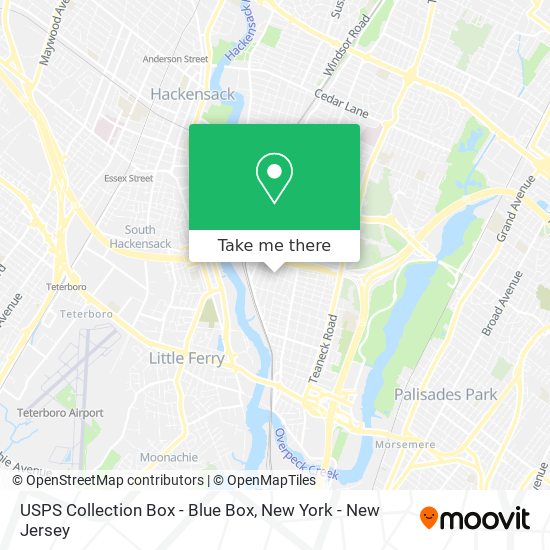 Mapa de USPS Collection Box - Blue Box