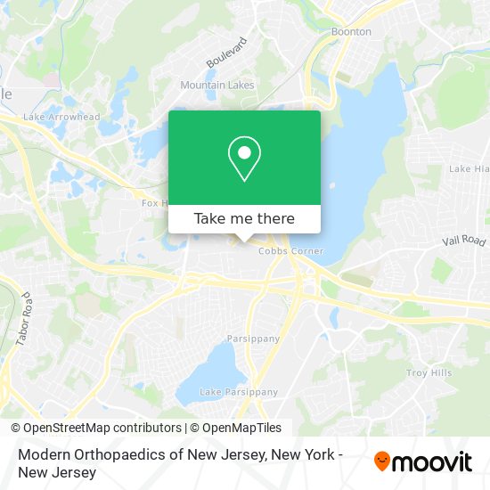 Modern Orthopaedics of New Jersey map