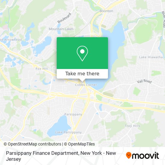 Mapa de Parsippany Finance Department
