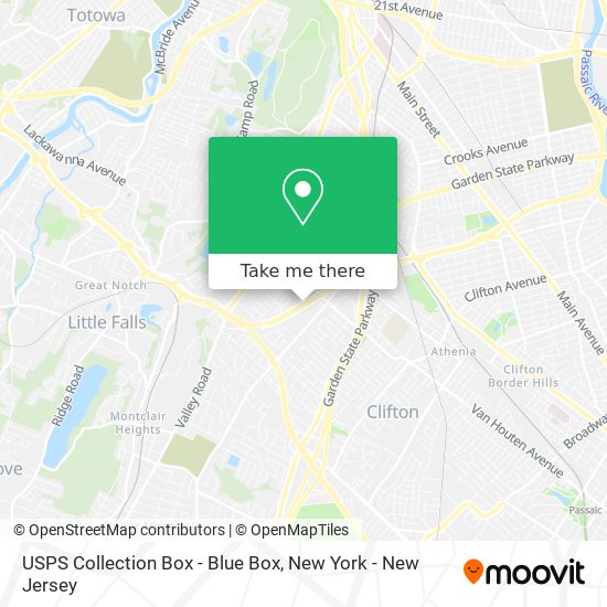 USPS Collection Box - Blue Box map