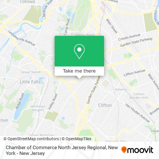 Chamber of Commerce North Jersey Regional map