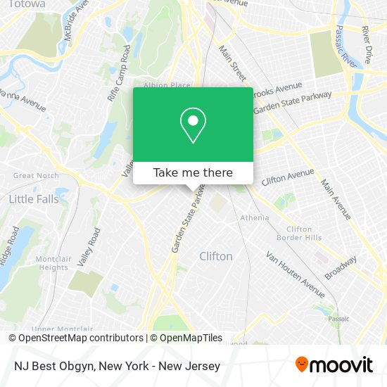 Mapa de NJ Best Obgyn