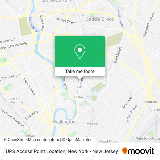 UPS Access Point Location map
