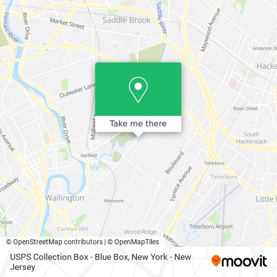 USPS Collection Box - Blue Box map