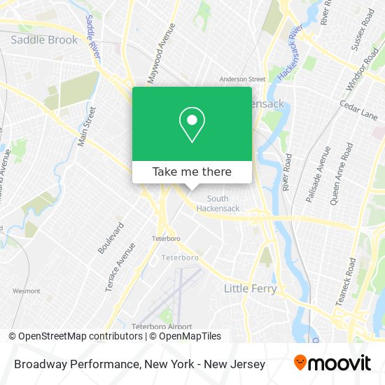 Mapa de Broadway Performance