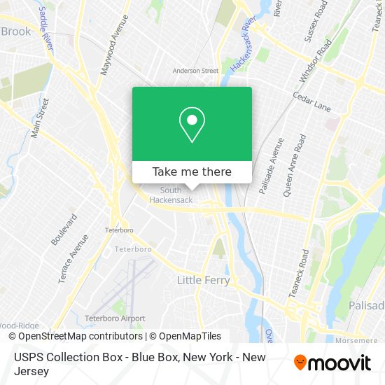 USPS Collection Box - Blue Box map