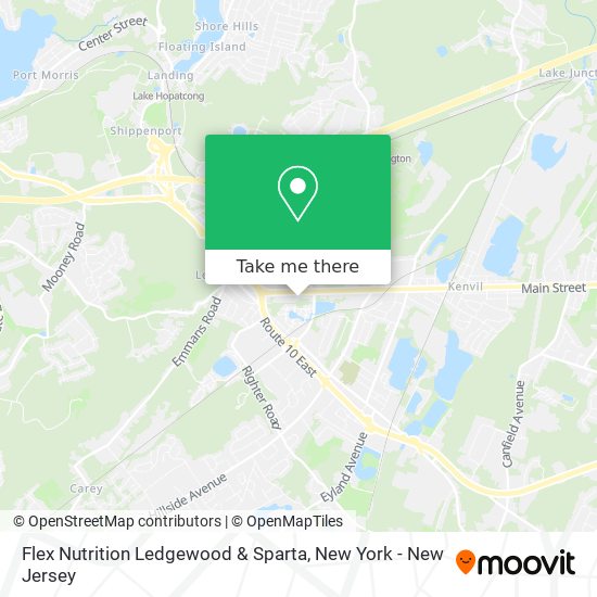 Mapa de Flex Nutrition Ledgewood & Sparta