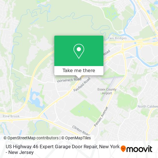 US Highway 46 Expert Garage Door Repair map