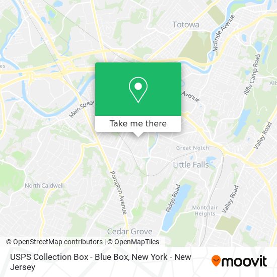 USPS Collection Box - Blue Box map