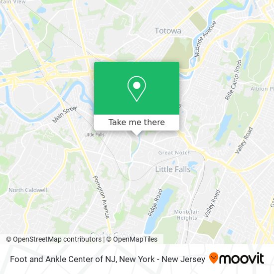 Foot and Ankle Center of NJ map