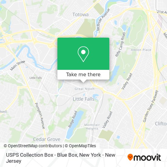 Mapa de USPS Collection Box - Blue Box