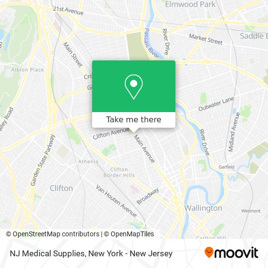 Mapa de NJ Medical Supplies