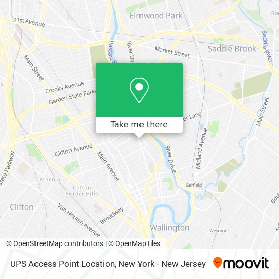 UPS Access Point Location map