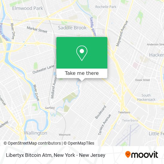 Mapa de Libertyx Bitcoin Atm