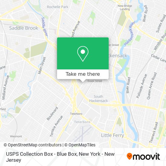 Mapa de USPS Collection Box - Blue Box