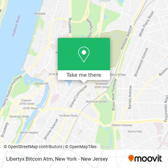 Mapa de Libertyx Bitcoin Atm