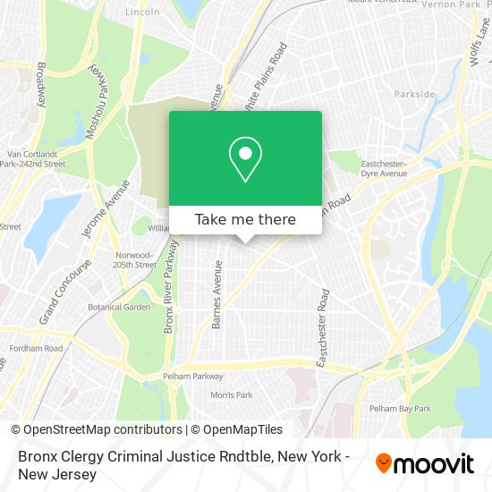 Bronx Clergy Criminal Justice Rndtble map