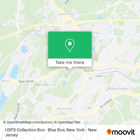 USPS Collection Box - Blue Box map