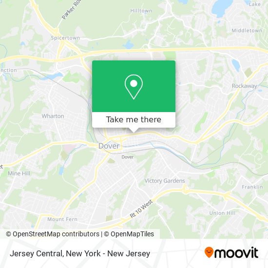 Mapa de Jersey Central