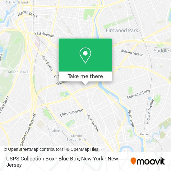 USPS Collection Box - Blue Box map