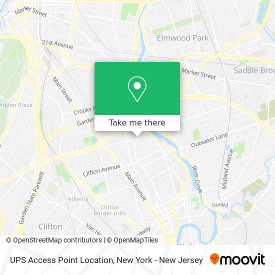 UPS Access Point Location map