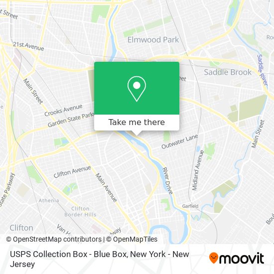 USPS Collection Box - Blue Box map