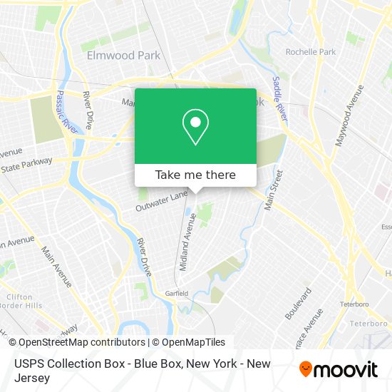 USPS Collection Box - Blue Box map