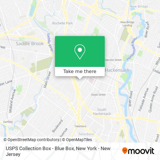 USPS Collection Box - Blue Box map