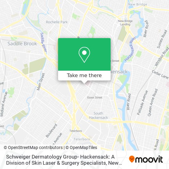 Schweiger Dermatology Group- Hackensack: A Division of Skin Laser & Surgery Specialists map