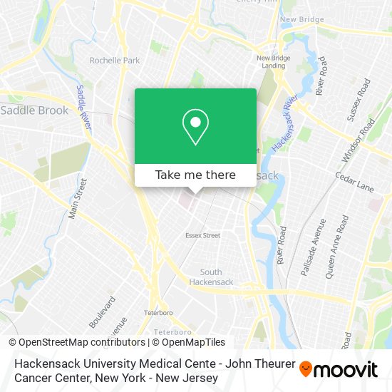 Mapa de Hackensack University Medical Cente - John Theurer Cancer Center