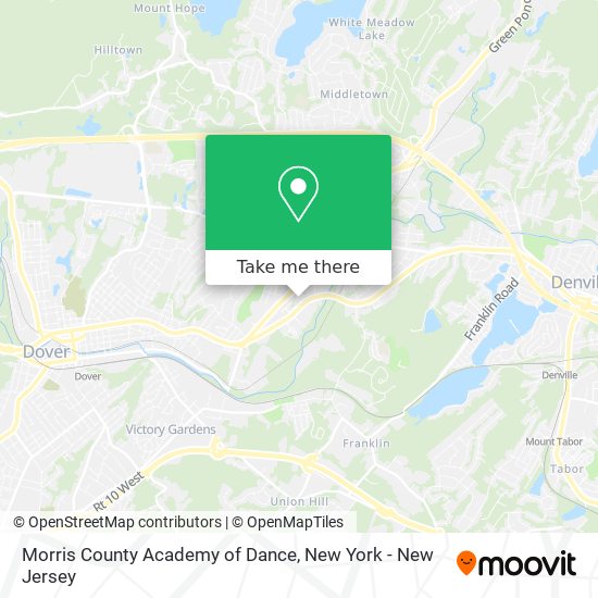 Morris County Academy of Dance map