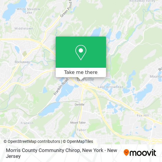 Morris County Community Chirop map